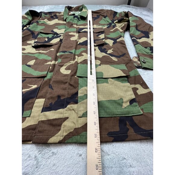 Woodland Camouflage Combat Coat Mens Medium Ripstop SP0100-95-D-0353 Hot Weather - Picture 6 of 10